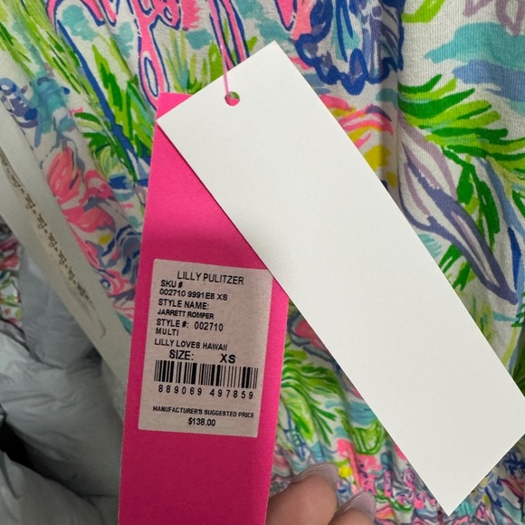 LILLY PULITZER: Jarrett Romper; Multi Lilly Loves Hawaii, XS - Picture 5 of 7